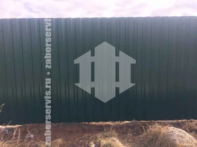 Забор из профнастила 58 метров