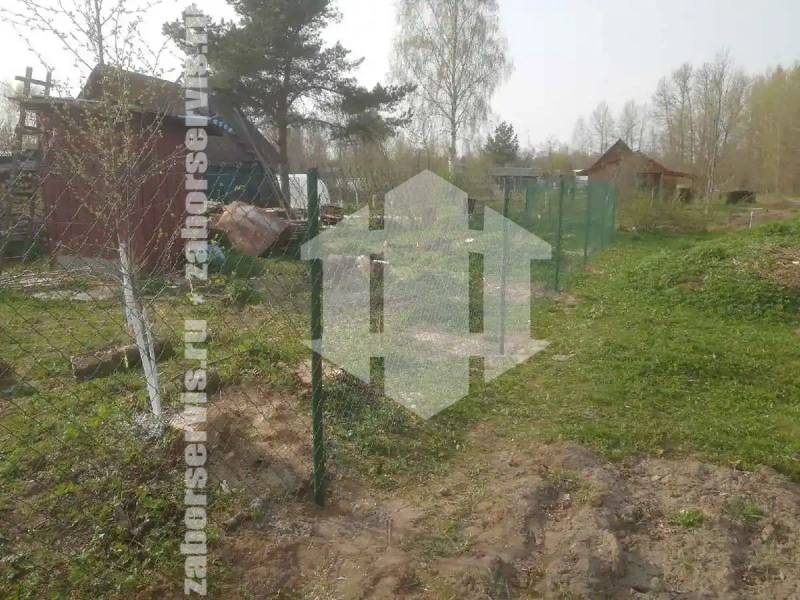 Забор из сетки рабицы с проволокой 99 метров