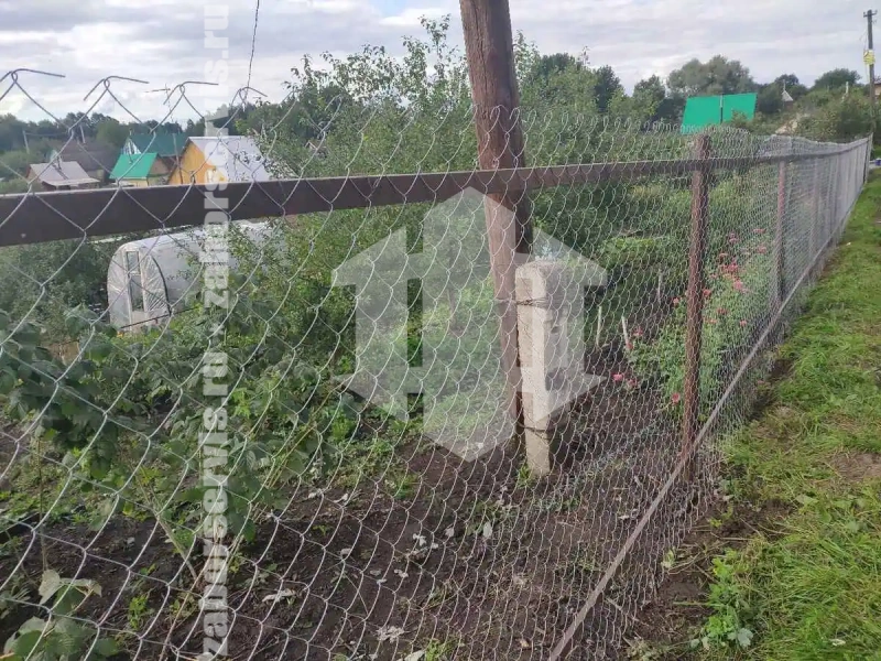 Забор из сетки рабицы на профильном каркасе 88 метров