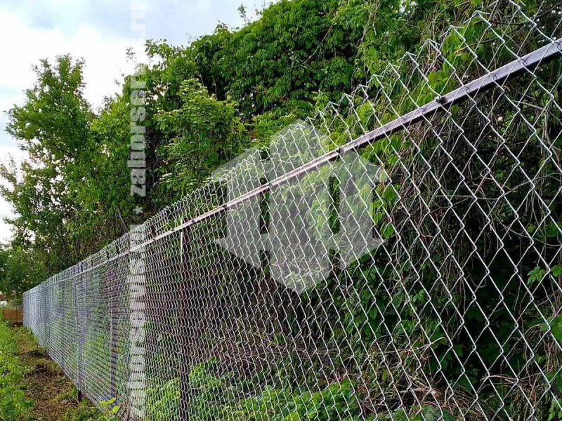 Забор из сетки рабицы на профильном каркасе 95 метров