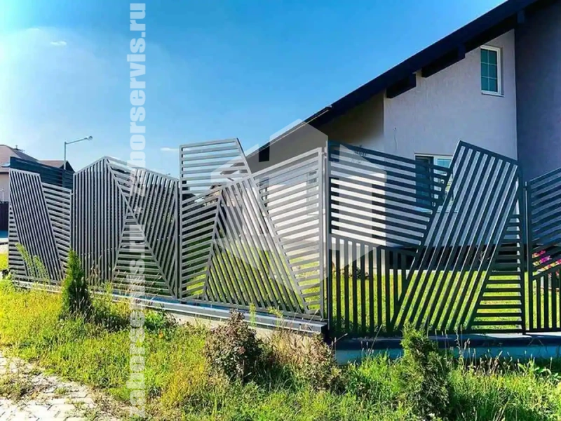 Секционный профильный забор 55 метров