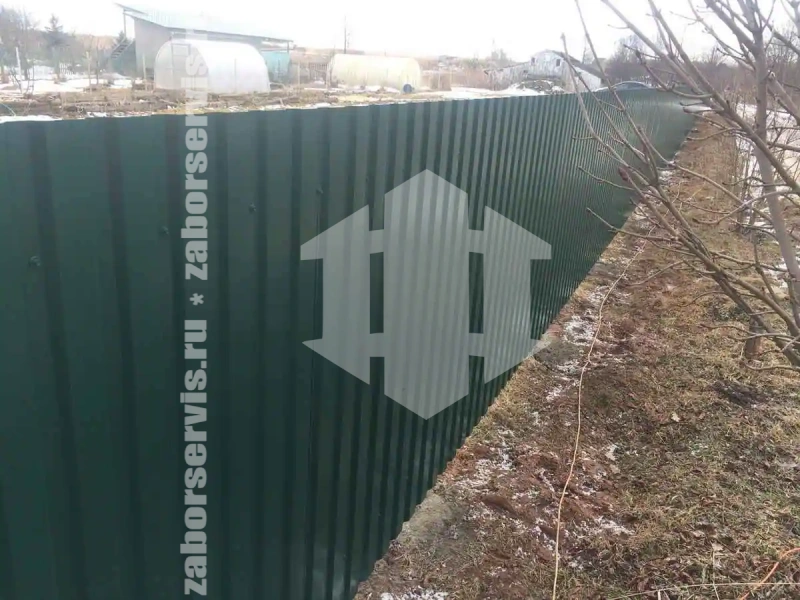 Забор из профнастила 58 метров