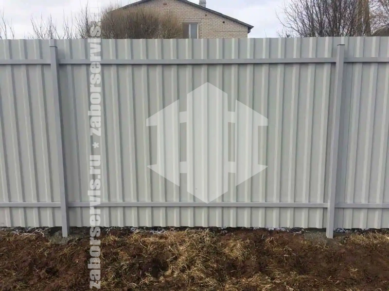 Забор из профнастила 58 метров